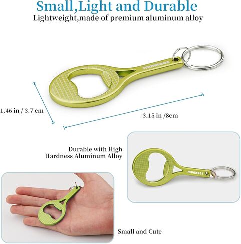 Tennis Bottle Opener Keychain 2 Pack Aluminium Key Opener, Outdoor Travel Accessories Blue in Saudi Arabia
