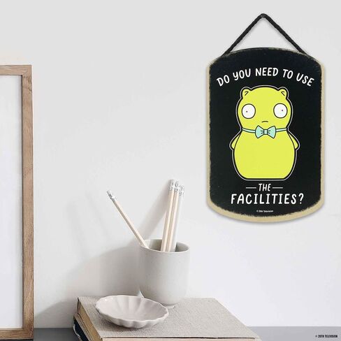Open Road Brands Bob's Burgers Tina Uhhh Wood Wall Decor - Funny Bob's Burgers Sign for Home Decorating in Saudi Arabia