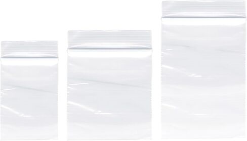 Plymor 2" x 2" (100), 2" x 3" (100), 3" x 3" (100), 2 Mil Variety Pack Zipper Reclosable Plastic Bags in Saudi Arabia