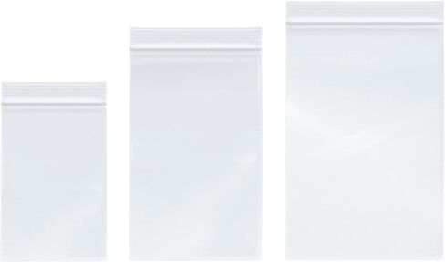Plymor 2" x 2" (100), 2" x 3" (100), 3" x 3" (100), 2 Mil Variety Pack Zipper Reclosable Plastic Bags in Saudi Arabia