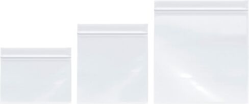 Plymor 2" x 2" (100), 2" x 3" (100), 3" x 3" (100), 2 Mil Variety Pack Zipper Reclosable Plastic Bags in Saudi Arabia