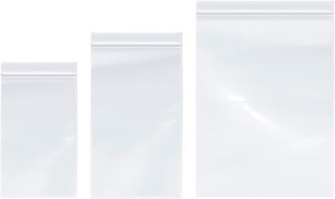 Plymor 2" x 2" (100), 2" x 3" (100), 3" x 3" (100), 2 Mil Variety Pack Zipper Reclosable Plastic Bags in Saudi Arabia