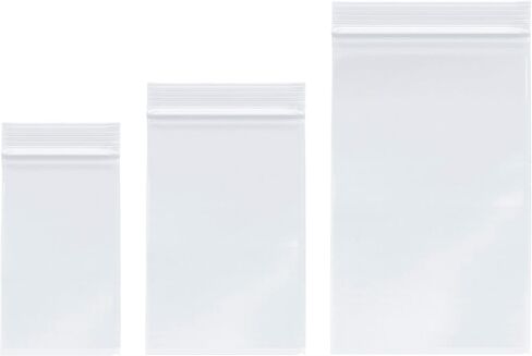 Plymor 2" x 2" (100), 2" x 3" (100), 3" x 3" (100), 2 Mil Variety Pack Zipper Reclosable Plastic Bags in Saudi Arabia