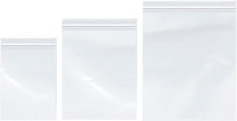 Plymor 2" x 2" (100), 2" x 3" (100), 3" x 3" (100), 2 Mil Variety Pack Zipper Reclosable Plastic Bags in Saudi Arabia