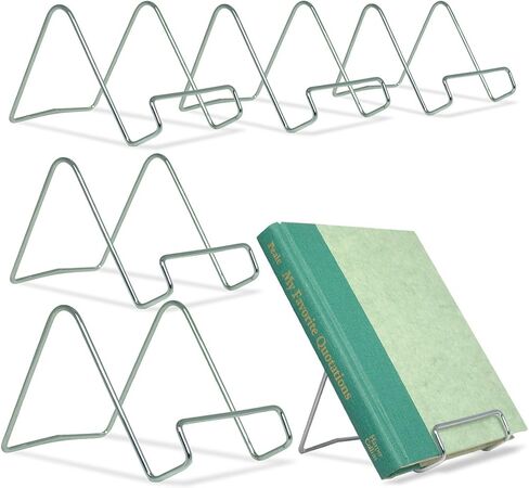 BANBERRY DESIGNS Silver Wire Easel Display Stand - Smooth Chrome Metal - 3 Inch - Pack of 6 in Saudi Arabia