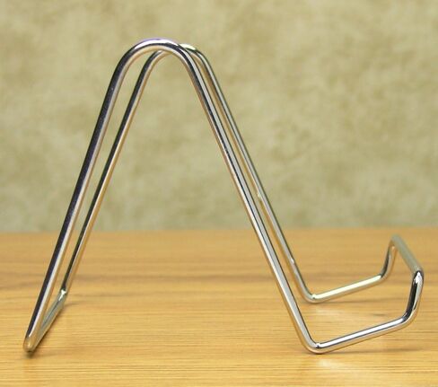 BANBERRY DESIGNS Silver Wire Easel Display Stand - Smooth Chrome Metal - 3 Inch - Pack of 6 in Saudi Arabia