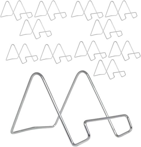 BANBERRY DESIGNS Silver Wire Easel Display Stand - Smooth Chrome Metal - 3 Inch - Pack of 6 in Saudi Arabia