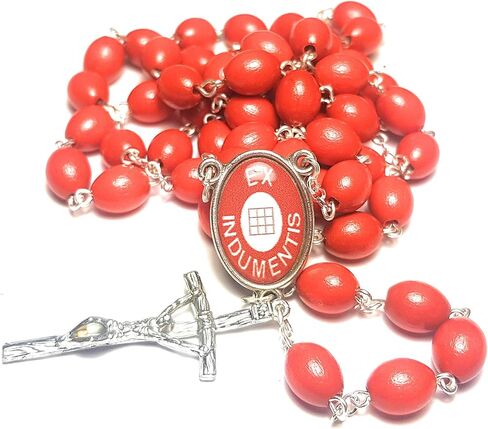 3rd class relic rosary of Saint Jose Luis Sanchez del Rio Mexican Cristero martyr Guerra Cristera en México Rosario Cristo Rey Virgen de Guadalupe (Red) in Saudi Arabia