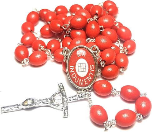 3rd class relic rosary of Saint Jose Luis Sanchez del Rio Mexican Cristero martyr Guerra Cristera en México Rosario Cristo Rey Virgen de Guadalupe (Red) in Saudi Arabia