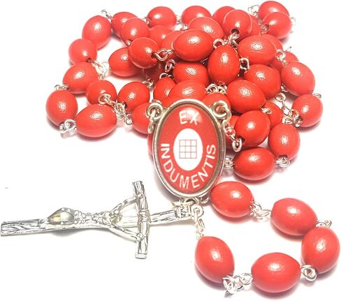 3rd class relic rosary of Saint Jose Luis Sanchez del Rio Mexican Cristero martyr Guerra Cristera en México Rosario Cristo Rey Virgen de Guadalupe (Red) in Saudi Arabia