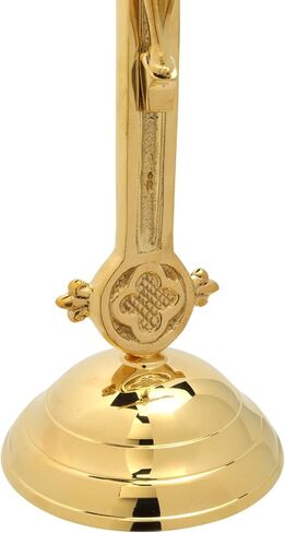 Needzo Brass Catholic Crucifix, Religious Cross for Home and Church, Gift for Baptisms or Confirmation, 12.5 by 7 Inches in Saudi Arabia