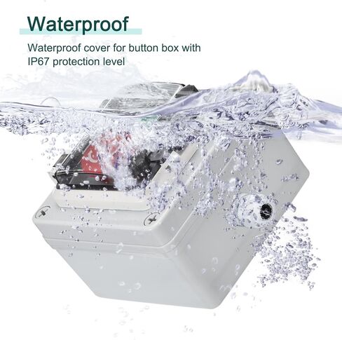 MECCANIXITY IP67 صندوق زر الضغط ABS الزر الأخضر زر إيقاف E لمعدات إطفاء الاتصالات الكهربائية الداخلية والخارجية in Saudi Arabia