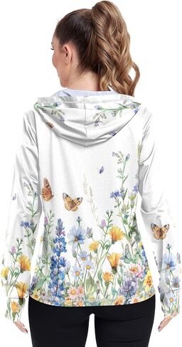 senya Women's Sun Protection Shirt Mermaid Scales Flower Leopard Long Sleeve Hoodie Jacket Summer in Saudi Arabia