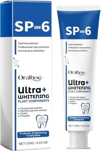 Sp-6 Ultra Whitening، Sp 6 معجون أسنان، معجون أسنان فائق التبييض Sp - 6، معجون أسنان بروبيوتيك لتفتيح الأسنان، معجون أسنان للعناية بالتنظيف العميق، نفس منعش ((عبوة من قطعة واحدة) أزرق) in Kuwait