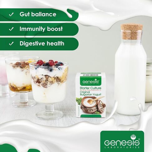 Bulgarian Yogurt Starter Culture Natural Probiotic Yogurt Culture Starter Homemade Yoghurt Starter up to 50 Liters Lactobacillus bulgaricus 10 sachets in Saudi Arabia
