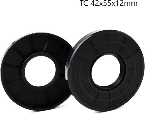 ختم عمود الزيت XiKe، أختام الشفاه، TC 40x55x10 مم غطاء مطاطي النتريل شفة مزدوجة مع زنبرك، أختام زيت لأعمدة التحمل، أعمدة دوارة، إلخ، عبوة سوداء مكونة من 2 in Saudi Arabia