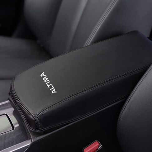 غطاء حماية لمسند ذراع السيارة من XITER، قطعة واحدة من وسادة جلدية لوحدة التحكم المركزية تناسب Nissan Altima 2019-2024، ملحقات داخلية لصندوق مسند ذراع وحدة التحكم المركزية (ألياف الكربون) in Kuwait