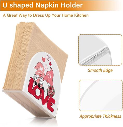 Christmas Flamingo Tropical Palm Tree Napkin Holder, Acrylic Napkin Holders for Table Cocktail Napkins Dispenser Paper Stand for Home Kitchen Restaurant Bar, 1 Pc in Saudi Arabia