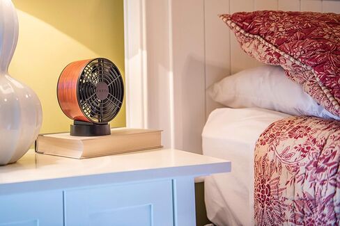مروحة توزيع الروائح العلاجية مقاس 5 بوصات من تريفا - سرعتان لتدفق الهواء - تصميم من الخشب الصناعي مع وسادات عطرية قابلة لإعادة الاستخدام - جهاز تبريد شخصي محمول يعمل بالبطارية in Kuwait