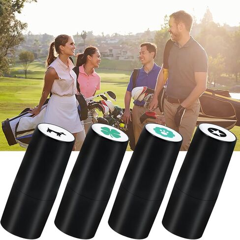 4 Pieces Golf Ball Stamps Personalized Golf Ball Marker Four-Leaf Clover Star Golf Ball Stamper Custom Golf Ball Marker for Golfer Present Golf Learners in Kuwait