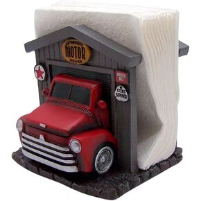 Red Truck Shop Napkin Holder, Novelty Rustic House Decor for Kitchen, 6 Inch in Saudi Arabia