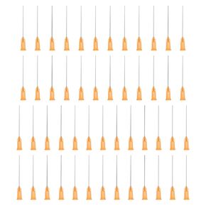 PATIKIL Blunt Tip Dispensing Needles with Bent Blunt Needle, 50 Pcs 2 Inch 23G Industrial Liquid Dispenser Needle for Refilling Liquid Ink Adhesive Glue, Orange