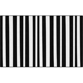 Flagship Carpets Schoolgirl Style Simply Safari Black and White Zebra Classroom Area Rug for Indoor Classroom Learning or Kid Bedroom Educational Play Mat, 5'x7'6"