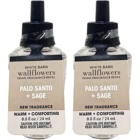 Bath & Body Works Palo Santo + Sage Wallflowers Home Fragrance Refills - WARM + COMFORTING - Pack of 2