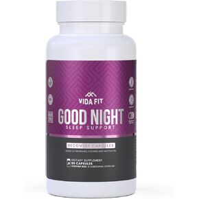 Good Night Natural Sleep Aids for Adults - 30 Day Supply (60 Capsules) - Effective Sleeping Aids with Natural Ingredients Including Melatonin, Ashwagandha, and L-Theanine