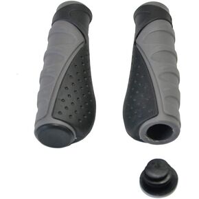 UPANBIKE Bike Handlebar Grips Rubber Ergonomic Anti-Slip Bicycle Grips for MTB Mountain Bike Road Bicycle(Black+Grey)