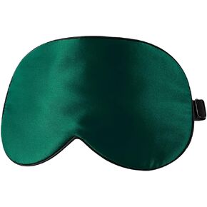 PATIKIL 100% Natural Silk Sleep Mask, Adjustable Soft Eye Mask Cooling Blackout Eye Cover with Elastic Straps for Side Sleeping Women Men Travel, Cream