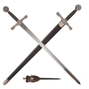 سيف الملك آرثر إكسكاليبو من الفولاذ المقاوم للصدأ مقاس 45.3 بوصة مع لوحة عرض للحفلات التنكرية، المجموعة in Kuwait