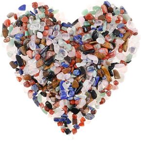 Hilitchi Quartz Stones Tumbled Chips Stone Crushed Crystal Natural Rocks Healing Home Indoor Decorative Gravel Feng Shui Healing Stones (about 1lb(450g)/Bag) (Amethyst)