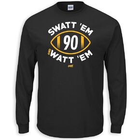 Swatt 'Em and Watt 'Em T-Shirt for Pittsburgh Football Fans (SM-5XL)