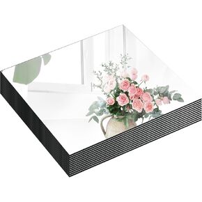 Set of 12 Square Mirror for Wall,10 Inch Square Mirror Trays Tiles for Table Centerpiece in Kuwait