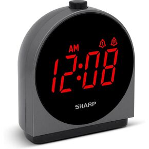 Sharp Alarm Clock for Bedroom, 2 Alarms, Easy to Read Display, Simple Basic Digital Clock with Dual USB and USB-C Charging Ports, Dimmable, Snooze, Perfect for Kids, Teens, Senior, Home Office