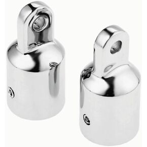 2Pcs Boat Bimini Top Fitting Deck Hinge Slide Cap Pipe Eye End Cap External Eye End Canopy Tube Boat Accessories (7/8" 22mm)