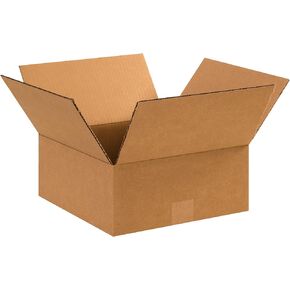 PARTNERS BRAND 12 x 12 x 5 Corrugated Cardboard Boxes, Flat 12"L x 12"W x 5"H, Pack of 25 | Shipping, Packaging, Moving, Storage Box for Home or Business, Strong Wholesale Bulk Boxes
