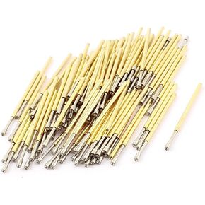 uxcell 100Pcs P100A 1.5mm Dia Concave Tip Spring Loaded Test Probes Pin 33mm