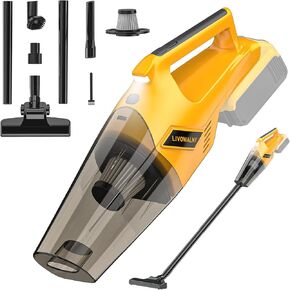 2024New مكنسة كهربائية محمولة لاسلكية لبطارية DeWALT 20V، مكنسة كهربائية محمولة بقوة 200 وات، مكنسة كهربائية محمولة للسيارة لسجاد الأرضيات الصلبة وشعر الحيوانات الأليفة ومكتب السيارة (بدون بطارية) in Kuwait