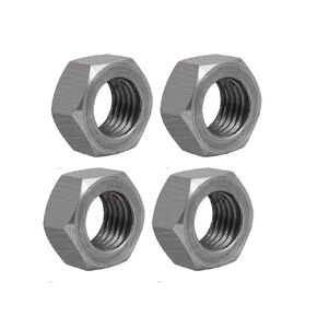 uxcell 4pcs M24 Thread 3.0mm Pitch Metric Thread Carbon Steel Left Hand Hex Nut