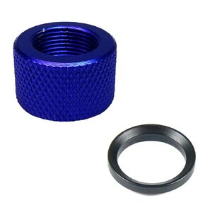 FSI Thread Protector 5/8x24 0.59 inch Long with Crush Washer (Blue)