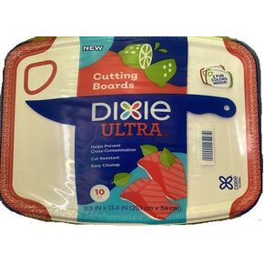 Dixie Ultra Disposable Paper Cutting Boards, 10-Count 10" x 13" Large Boards for Kitchen Meal Prep