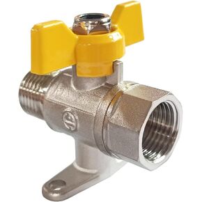 Joywayus Copper 1/2 Gas Ball Valve with Fixed Seated 1/2" Female x 1/2" Male Thread Copper Gas Valve with Metal Switch