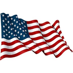 Rogue River Tactical USA American Waving Flag Metal Tin Sign Wall Décor Man Cave Bar US United States Wavy Die Cut 12x7 inch
