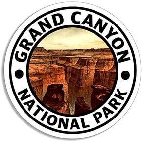 Round Grand Canyon National Park Sticker (Decal Arizona Az Camp Hike Visit Vinyl (3 inch)