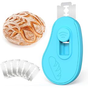 Extractable & Magnetic Bread Lame Dough Scoring Tool - Professional Sourdough Scoring Tool - Sourdough Bread Baking & Bread Scoring Tool - Scoring Patterns booklet & 5 Razor Blades (Black)