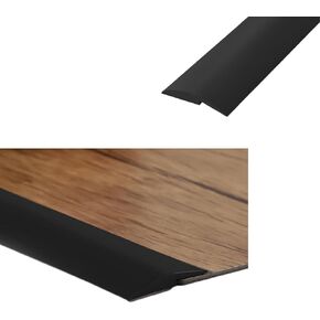 Self Adhesive Floor Transition Strip, Laminate Floor Strip Carpet Transition Strip Floor Threshold Divider Strips, Flooring Edge Trim, Suitable for Height Less Than 3mm/5mm (3mm/6.56ft, Black)