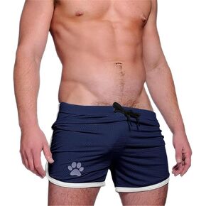 Men's Running Shorts Breathing Athletic Gym Mesh Shorts for Men Breathable Dog Paw Print Gym Workout Shorts