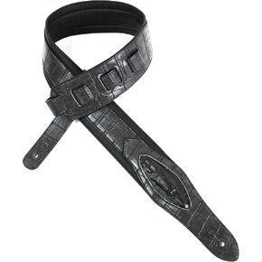 Walker & Williams SF-07 Slate Gray Textured Alligator Pattern Strap with Gator Head